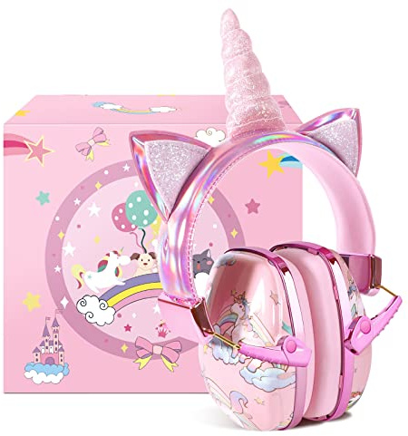 homicozy Kids Ear Protection,Noise Cancelling Sound Proof Headphones for Toddlers Children Teens,Sound Blocking Kids Hearing Protection Earmuffs for Concerts,Autism,Unicorn Gifts for Girls Age 1 Up