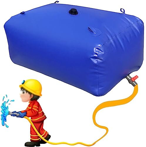 Vejiga Almacenamiento Agua Gran Capacidad,Contenedor Tanque De Agua Depósito De Agua Portátil Bolsa De Agua Plegable con Válvula,para Emergencia Sequí Riego AgríCola Exterior Campar,3000L