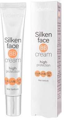 BB Cream SPF 30 Tinted Moisturiser for Face & Neck – Helps Protect UVA/UVB, Hydrates, Provides Very Good Coverage, Soft Matte Finish – Evdermia Silken Face BB Cream 50ml