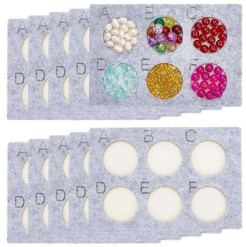 PH PandaHall 10pz Tavole di Perline Tappetino di Perline Vassoi di Design di Perline Feltro Gioielli Bracciale Organizzatore Vassoio di Immagazzinaggio per Creazione di Gioielli Creazione 5.9x3.9cm