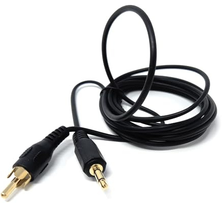 DRUT 2m 3.5mm Mono Jack Plug To RCA Phono Single Plug Lead Cable 6.5ft | Durable, reliable connectors. No drivers needed, plug & play. Great for guitar pedals, keyboards, PA systems, and mono...