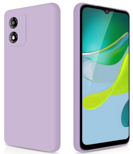 GiiYoon Funda para Motorola Moto E13, Case de Silicona Suave de TPU Carcasa Protector de Goma Fexible Prueba Liviano y a Delgado de Golpes Antirrayas para Teléfono (Violeta)