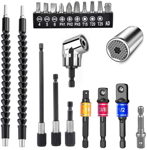 Cacciavite Angolare per Attacco Batteria Attacco Cacciavite Angolare Avvitatore Batteria Attacco Angolare Attacco Angolare per Trapano per Avvitatori Elettrici Avvitatori Manuali Utensili Esagonali