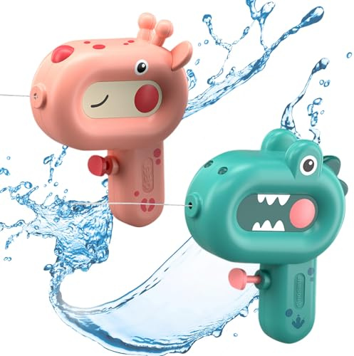 Wasserpistole Kinder, 2 Stück Wasserpistole, Wasserspritzpistolen, Wasser Pistole Kleine, Wasserspritzpistole, Wasserspielzeug Water Gun für Kinder Baby Wasser Kampf Spielzeug Sommer Pool Strand Party