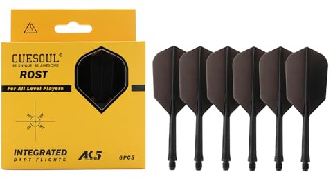 CUESOUL ROST Integrated Dart Shaft and Flights,pure color,slim/pear/big wing shape,set of 6 pcs