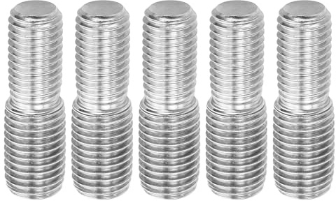 PATIKIL M14*M16*50 Boulon à Vis à Goujon Fileté à Double Extrémité, Lot de 5 Boulons de Tige en Acier Inoxydable 304 avec Filetage Réducteur pour Quincaillerie de Meuble, Longueur 50 mm