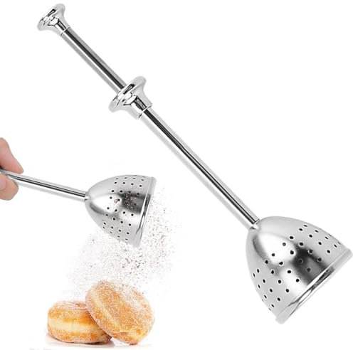 Spolverino per farina, setaccio per farina per la cottura, shaker per zucchero a velo, setacci per cottura a mano per setacciare rapidamente torte e spezie