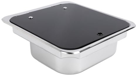 Yctze Fregadero para RV de 17,52 X 15,75 X 5,71 Pulgadas, 20L, Acero Inoxidable 304 con Cubierta, Lavabo para Lavado de Manos para Barco, Caravana, Cocina y Baño