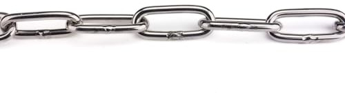 Marwotec Edelstahlkette Rundstahlkette Kette Edelstahl DIN763 Gliederkette Eisenkette Schweißkette Edelstahl Werkstoff 1.4401Materialstärke 3mm - 5mm wählbare Länge 5-30 Meter (3mm, 5.0, Meter)