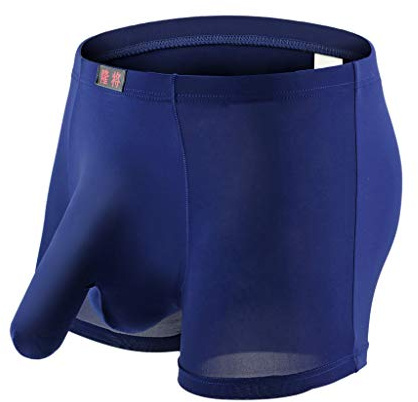 Mens Elephant Trunk Underwear Mens Separation Underwear Sexy Long Penis Pouch Boxers Semi Sheer Athletic Underpants Ultra Thin Dry Fit Panties With Built In Pouch Support Sexy Lingerie Trunk