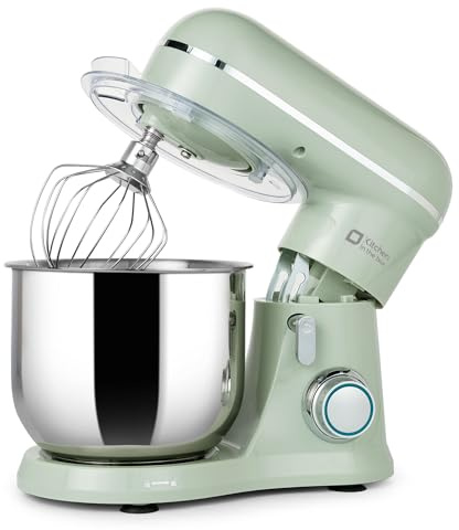 Kitchen in the box Kompakte Küchenmaschine 3,5 L, Rührmaschine & Knetmaschine mit 10 Geschwindigkeiten, Leichte Teigmaschine mit Knethaken, Rührhaken & Schneebesen, ideal für kleine Küchen, Grün