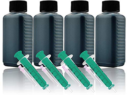 400ml Nachfülltinte Druckertinte Refillset für Canon-Druckerpatrone PGI-5BK PGI-520BK PGI-525PGBK, pigmentiert (schwarz/Black)