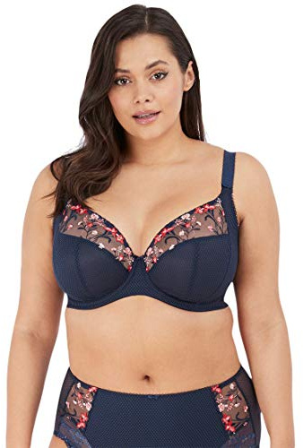 Elomi 8041 Energise U/W Bonnet Profond Support Multiway J Crochet Soutien-gorge sport, femme, Soutien-gorge de sport, EL8041, Marina Militare, 95N
