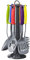 Invero 7 Piece Nylon Coloured Kitchen Tools Utensil Set Complete with Turning Platform