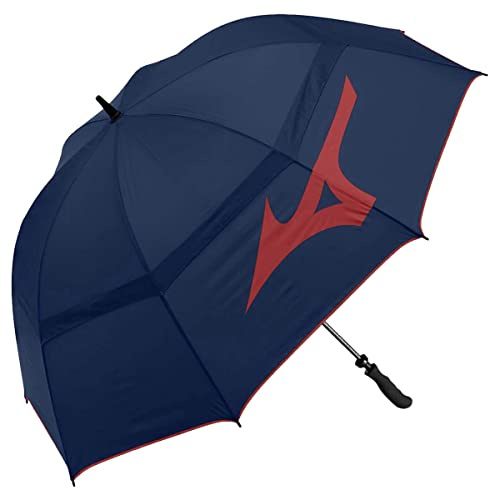 Mizuno 68 Tour Vented Double Canopy Golf Umbrella - Navy/Red - OS