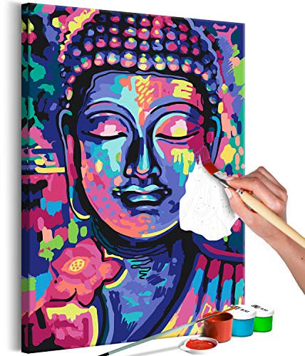 murando - Malen nach Zahlen Buddha Zen Feng Shui 40x50 cm Malset mit Holzrahmen auf Leinwand für Erwachsene Kinder Gemälde Handgemalt Kit DIY Geschenk Dekoration n-A-1244-d-a