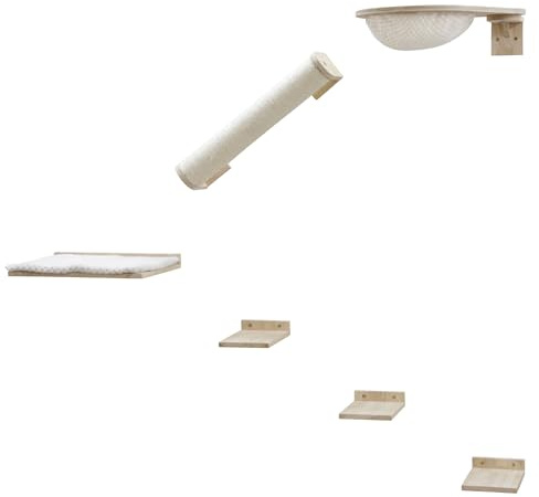 Kerbl Katt klättervägg, Rocky, stegbrädor, liggbräda, pelare, liggfördjupning, 6 delar