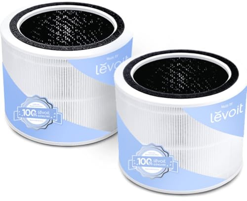 Levoit ersättningsfilter för Core 200S luftrenare, HEPA-luftfilter, 2-pack | Högeffektivt aktivt kolfilter, mot 99,97% allergendamm, pollen, rök, mögel