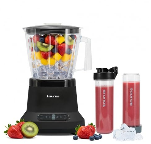 High-Performance Countertop Blender – 1500W Professional Power, 8 Presets, 64oz Tritan Jar, Self-Cleaning, Smoothie & Hot Soup Maker for Home & Kitchen, Blaze by Taurus
