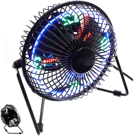 Uonlytech Mini- Tischventilatoren Usb-led-lüfteruhr Uhrenventilator Usb-uhr-lüfter Usb- Mit Uhr Büro-fan Usb-lüfter Usb-desktop-lüfter Schreibtisch Kleiner Lüfter Reisen