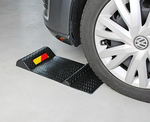 4DOOR Autostopper-Matte selbstkelebende Einparkhilfe,rutschfest, Schwarz für PKW