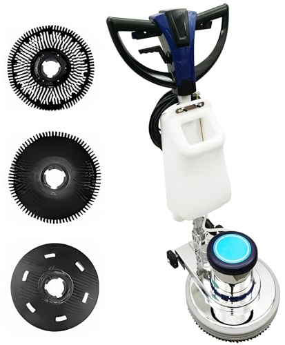 INTSUPERMAI Floor Scrubber Buffer 18 Commercial Floor Polisher Heavy Duty Single Pad Tile Scrubber Industrial Floor Polisher Buffer Machine 175rpm/min 110V