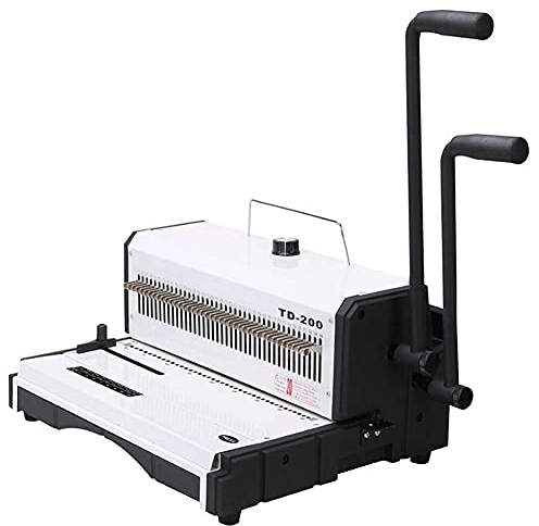 Bürozubehör, F4 Papier-Spiral-Handbindemaschine – 40-Loch-Stanzalbum mit Doppelgriff, Selbstklebender Locher, Eisenring-Bindemaschine, geeignet für Schule, Büro, Rundloch