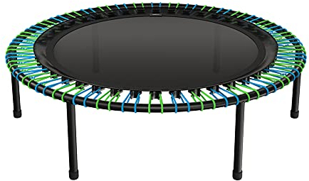 bellicon Mini Trampolin 100cm (Gelb) | Seilring-Federung bis 120 kg | Indoor Fitness Trampolin für Erwachsene | Klappbeine