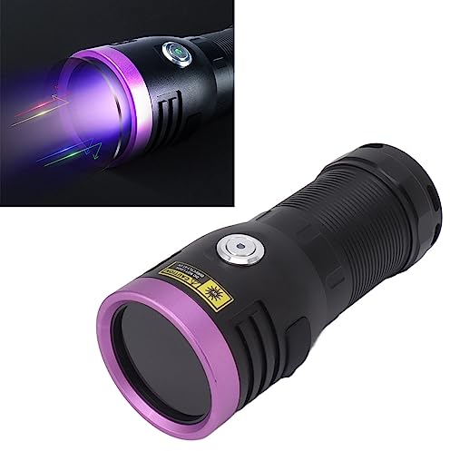 Topyond 365nm Linterna UV Aleación de Aluminio USB Tipo C 60W UV 365nm Linterna de Luz para Detección de Orina de Gato Detección de Manchas Secas