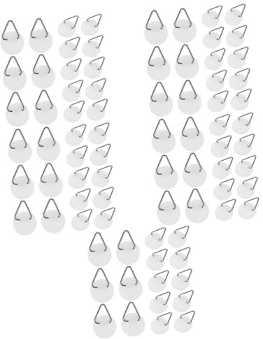 OSALADI 100stücke Runde Wandhaken Für Teller Selbstklebende Haken Unsichtbare Befestigung Belastbar Ohne Bohren Für Küche Und Wanddekoration Platzsparendes Design