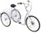 Owneed Dreirad für Erwachsene, 26 Zoll 6 Gang Tricycle, 3 Räder Fahrrad mit Einkaufskorb, City Einkauffahrrad Cityräder Bike, für Outdoor-Aktivitäten 3 räder für Erwachsene Damen (Weiß)