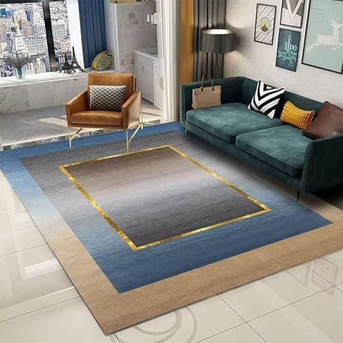 RUGMRZ Deko Jugendzimmer Teenage Boys Schlafzimmer Dekoration Esszimmer Blauer Teppich Rechteckiger Innendekoration Eingangsmatte 200X250Cm 6Ft 6.7''X8Ft 2.4''