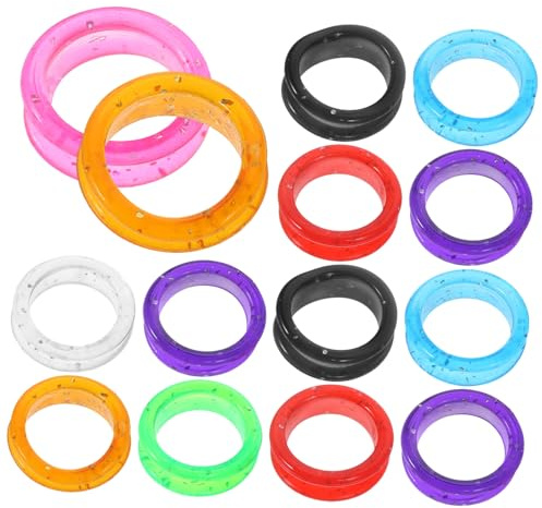 BESPORTBLE 20pcs Silicone Finger Rings for Scissors Hairdressing Pet Grooming Accessories Non-slip Design for Comfort and Protection Fits Scissor Mixed Colors