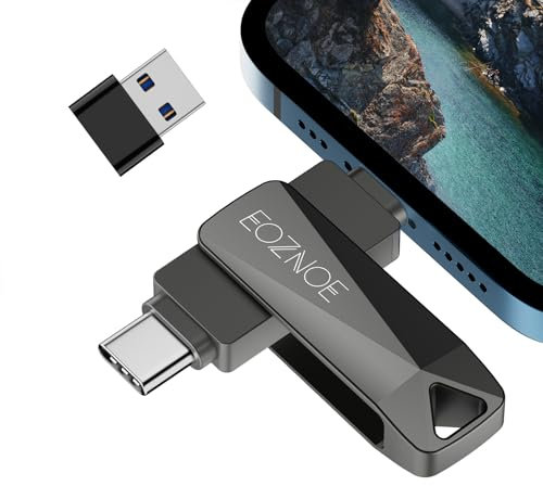 EOZNOE 64GB Photo Stick for iPhone/iPad/Android/Laptop/PC, USB Stick Memory Stick For iPhone,Flash Drive Stores More Photos and Videos Without App.