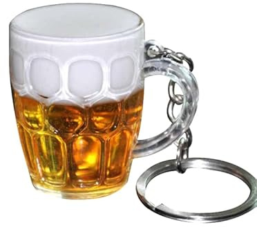 Porte-clés Créatif Chope de Bière en Résine, Ambiance Bavaroise | Porte-clés Amusant, Décoration de Clé Paquet, Design Unique et Finition Délicate, Présent Bière