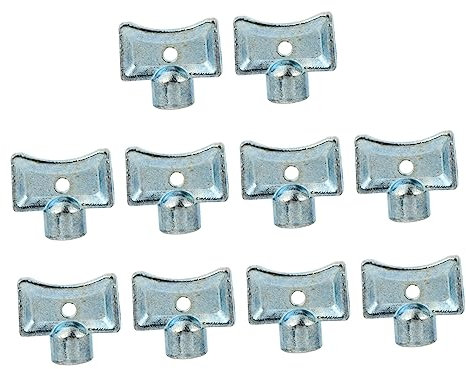 Vaguelly 10pcs Exhaust Valve Key Zinc Alloy Radiator Wrench Bleeding Key for Heating System Maintenance in Home