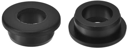 QUARKZMAN 2 Pezzi Occhielli in Gomma 28mm Foro di Perforazione, Passacavi Guarnizione 19mm ID Gommini Passacavo Scrivania Nero Siliconica per Tappo Organizzare Filo Cablaggio Casa Auto