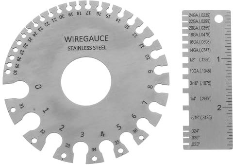BESTOYARD 2pcs Stainless Steel Welding Gauge Set Metal Wire Thickness Measuring Tool for Home and Car Wire Gauge Measurement