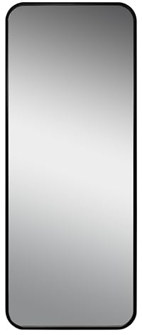 BD ART Rechteckiger Spiegel 50x120 cm schwarz MDF für Wohnzimmer Flur Korridor