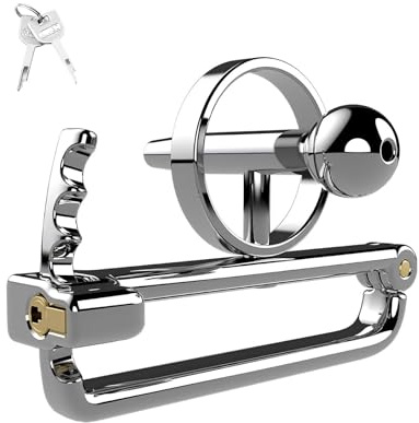 Cage de Chasteté pour Pénis avec Cathéter Sex Toys Cage Chastetée Réglable en 5 Tailles Chastity Cage pour Contention du Pénis de l'Homme Jouet Adulte Cage de Pénis en Acier Inoxydable