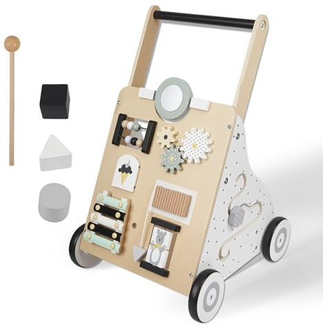 Lauflernwagen Baby, Lauflernwagen Ab 1 Jahr, Lauflernhilfe Für Kleinkinder, Laufwagen Holz, Baby Holzspielzeug Für Geschenk Zum Ersten Geburtstag Mädchen