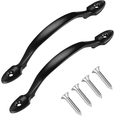 Colorich 2 Stück Schrankgriffe Schwarz, Möbelgriffe Edelstahl, Küchengriffe 129mm, Schubladengriffe, Türgriffe Schrank, Schubladen Griffe, Griffe für KüchenschräNke Kleiderschrank