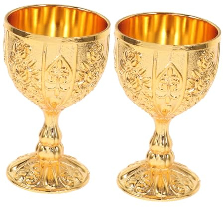 LIGIGWASH 2 Pezzi Bicchieri da Vino Europei Vintage in Calici Medievali in Retrò per Matrimoni e Feste Tema Rinascimentale