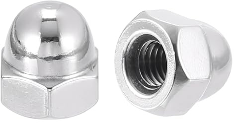 MIETONG 20 Stück Hutmuttern M4 (4mm) Edelstahl 304 Kappenmuttern Sechskant Hutmuttern für Schrauben Gewindestangen & Gewindebolzen für Fahrrad Maschinen Autoteile Hutmutter Deckelmuttern