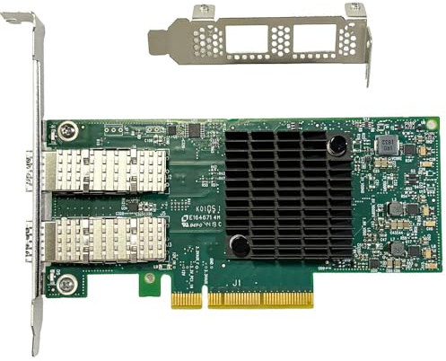 Tarjeta de Red 25GbE Compatible con Mellanox MCX4121A-ACAT, Doble SFP28 | 10/25Gbps, PCIe 3.0 x8, 2 puertos SFP28 para servidor, NAS, virtualización y redes de alta velocidad