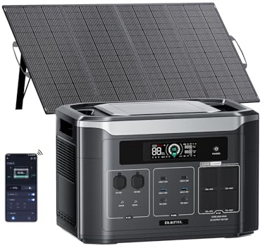 OUKITEL BP3000E Power Station Portatile 3200W, Batteria LiFePO4 da 2048Wh (Espandibile a 16384Wh), Generatore di Corrente con Pannello Solare, Alimentatore di Emergenza per Casa, Camper e Off-Grid