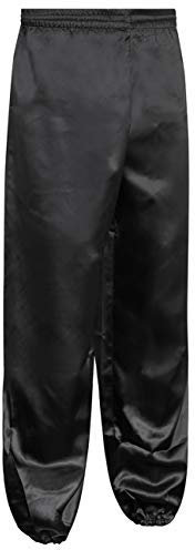 Playwell Tai Chi/Wushu 100 % silke svart manschett ankelbyxor Svart 2/150cm