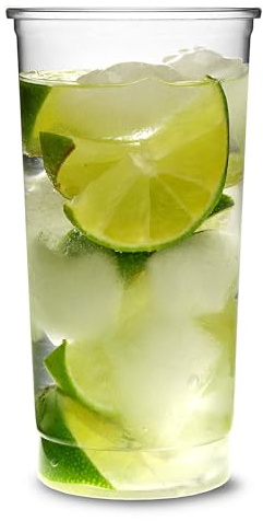 Regalzone Plastic Pimms Glasses 340ml (12 oz) Clear - Pack of 90