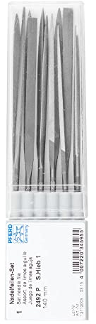 PFERD TOOLS Präzisions-Nadelfeilen-Set, 12-teilig | Schweizer Hieb 1, 140mm | 12712003 – für die mittlere Präzisionsbearbeitung, in Kunststoffbox