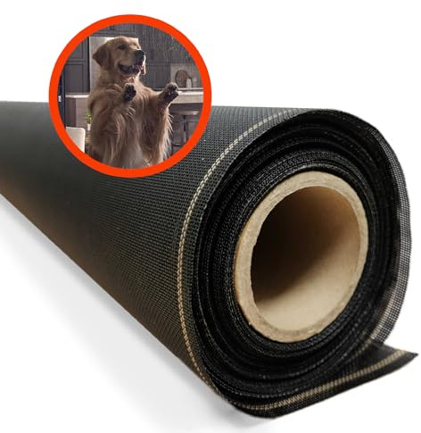 Pet & Weather Resistant Insect Screen - 17/14 Super Screen (72 in x 25 ft) - Mesh Screen for Patio Porch Pool Cage & Lanai - Replacement Screen Roll, Black - Dog & Cat Proof Screens for Windows